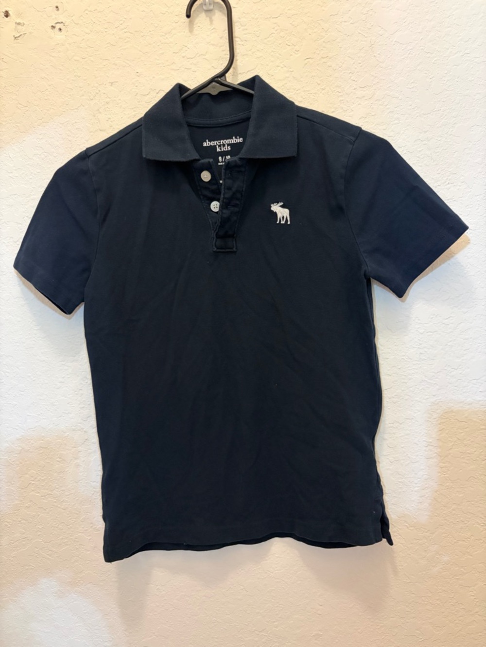 Abercrombie Kids Navy Polo Shirt with Moose Logo